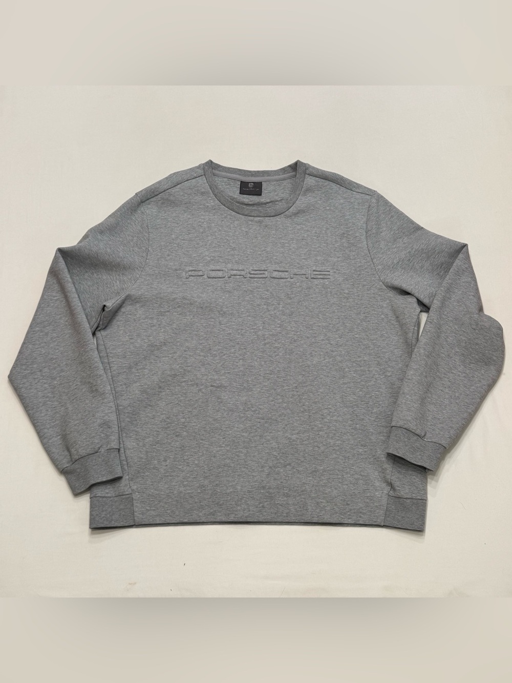 Porsche Design Embossed Logo Sweater Grey Long Sleeve  XXL Super Soft Cotton